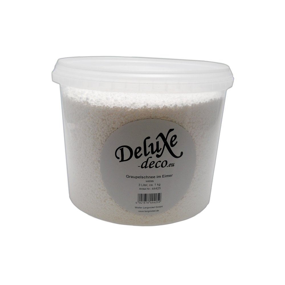 Graupelschnee im Eimer weiß, 3 Liter, ca. 1 kg