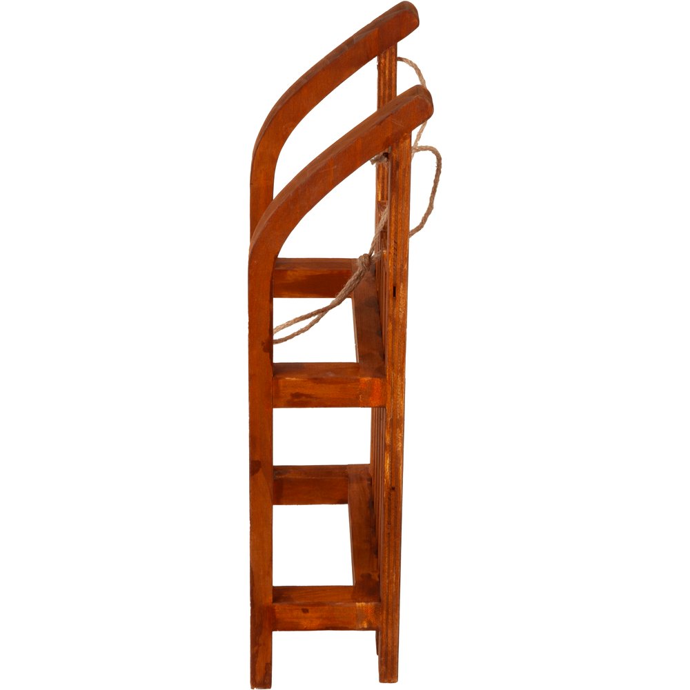 Schlitten Swiss Holz braun,38 x 17,5 x 10 cm