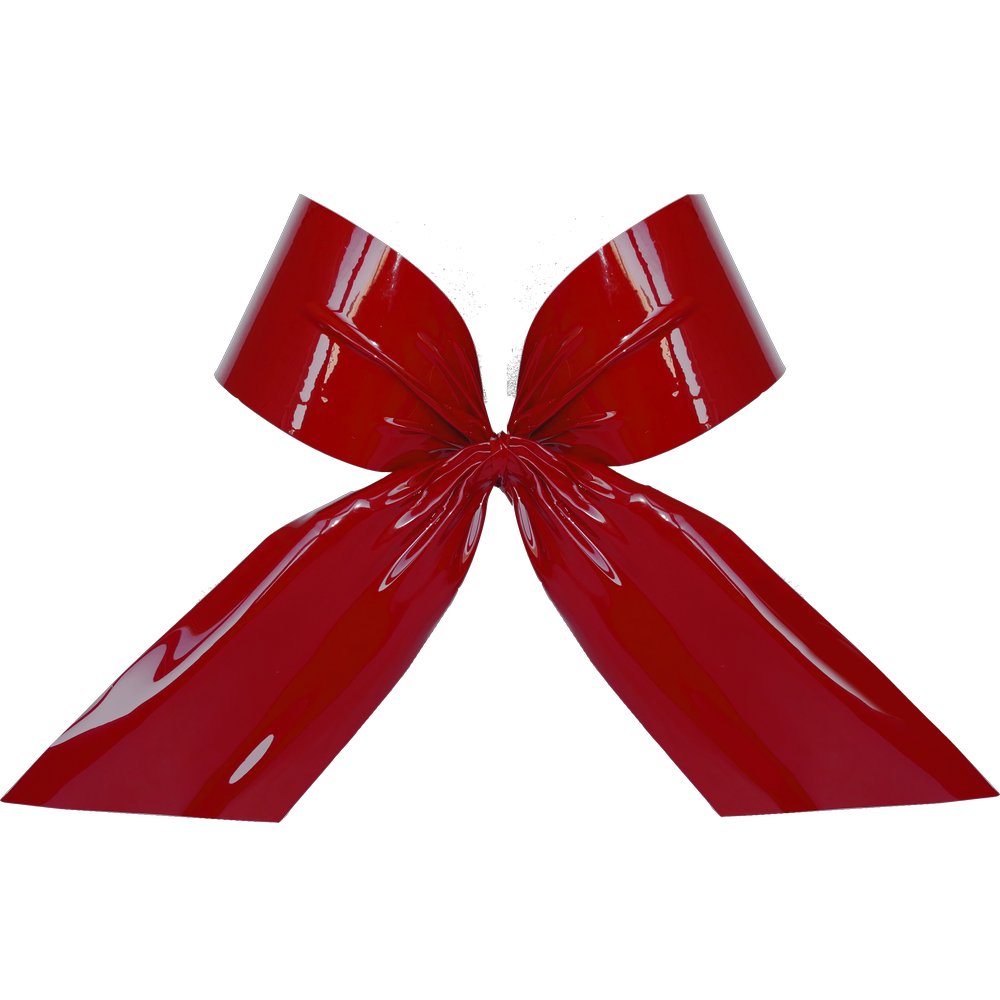 Schleife Gigant rot lack, B125 x H80 cm