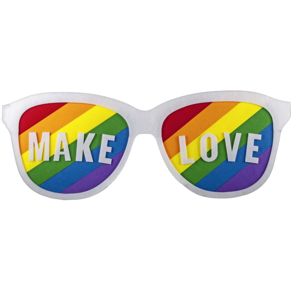 Regenbogen Brille make Love, 110 cm