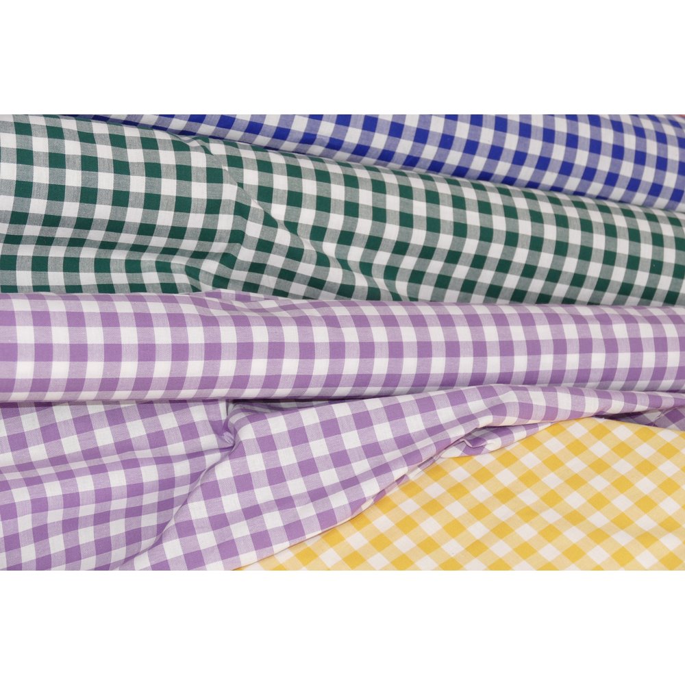 Stoff Karo großkariert lila-weiß, 140 cm breit