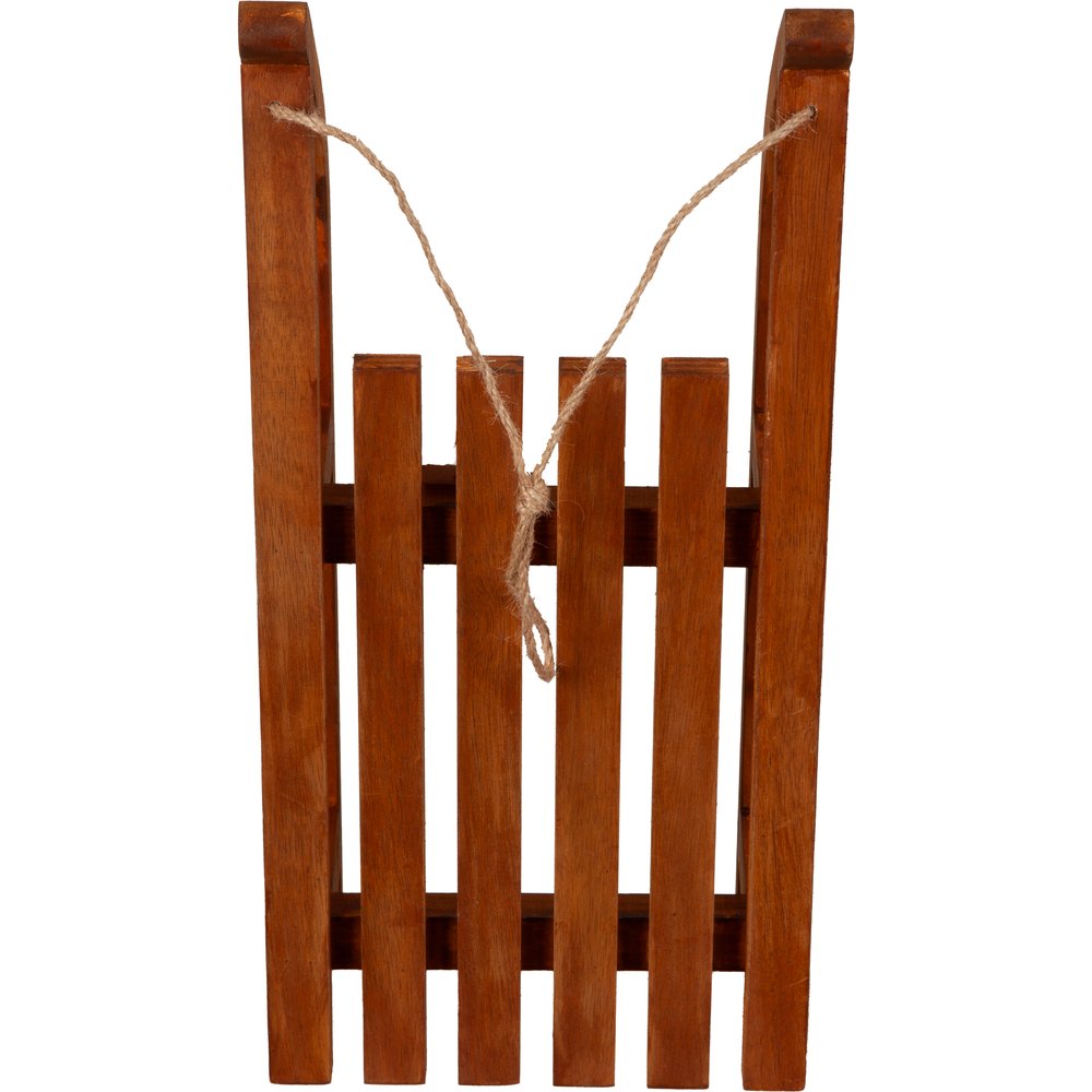 Schlitten Swiss Holz braun,38 x 17,5 x 10 cm