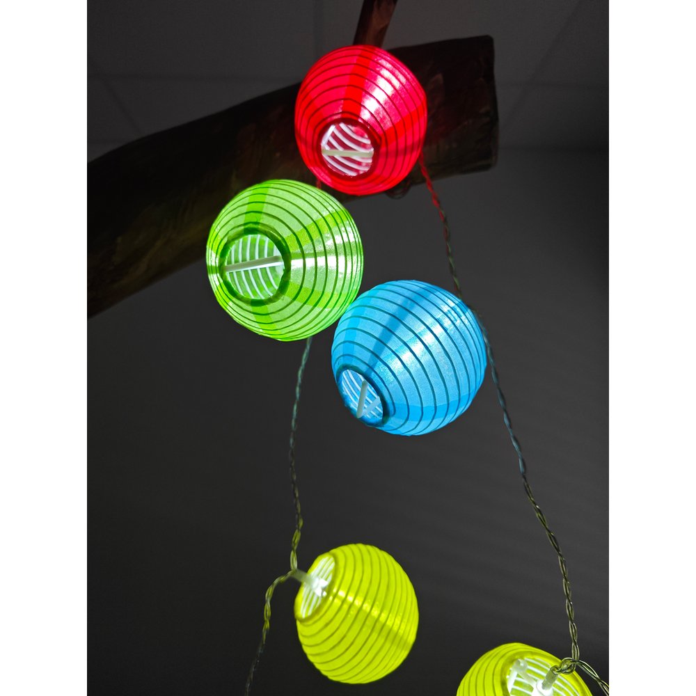 Mini Lampions x20 LED USB+ kalt-weiß, transparent 3,8 M + 3 M Zuleitung