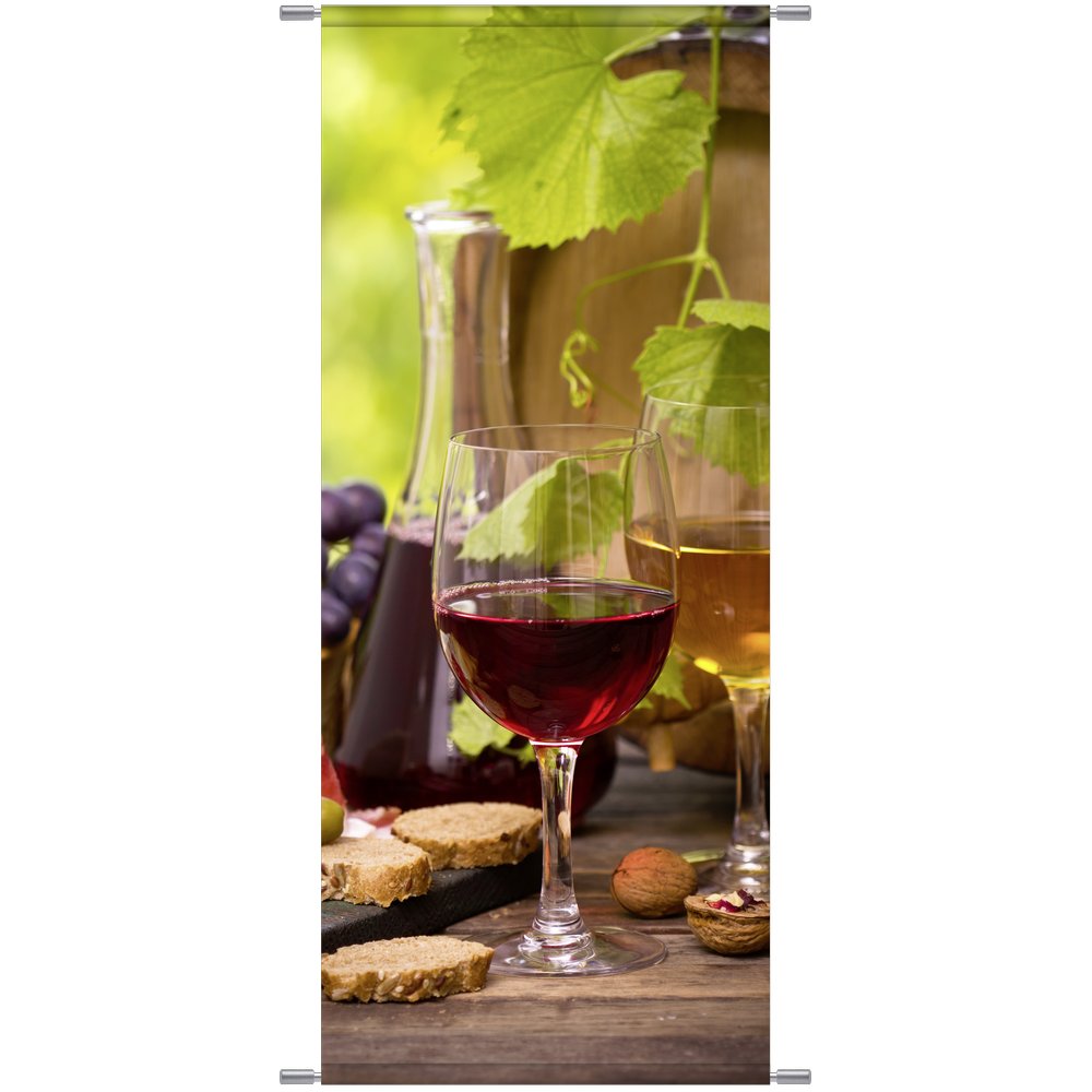 Banner Wein rot-weiß, 75 x 180 cm