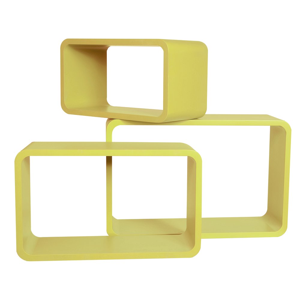 Dekowürfel Rechteck 3-teilig gelb