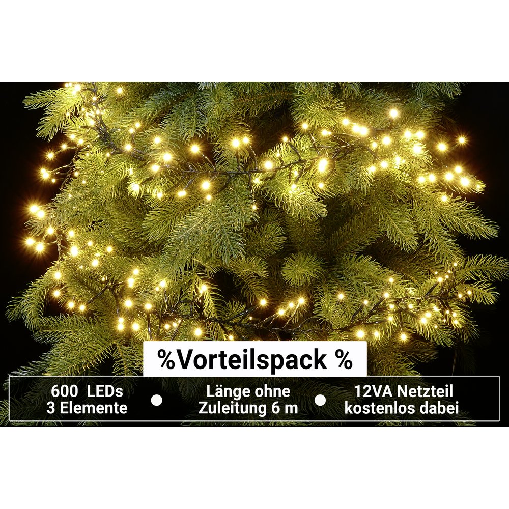 Comfort Boalight-Set 600 LEDs warm-weiß 6 Meter