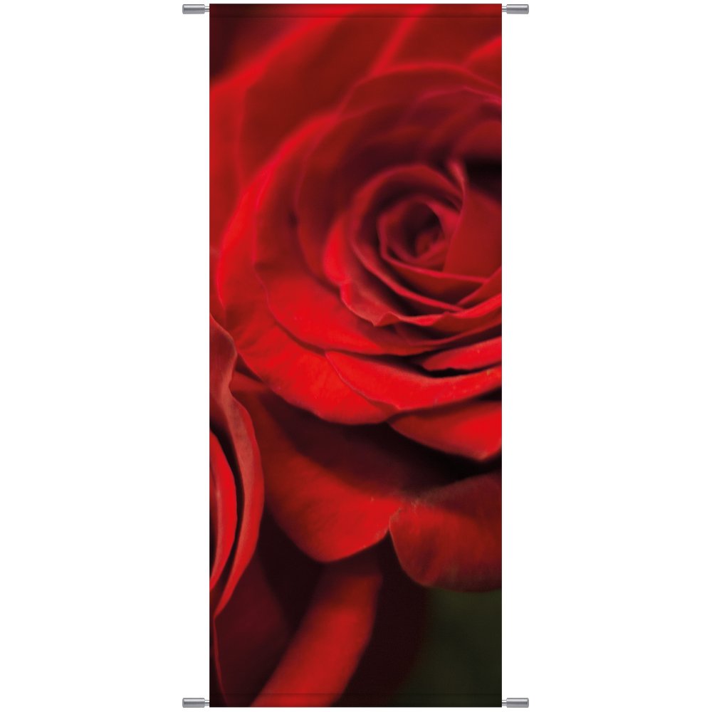 Banner Angelique (Rote Rose), 75 x 180 cm