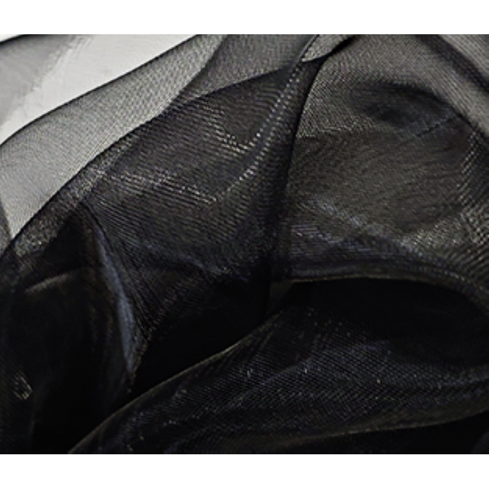 Organza Stoff schwarz, 145 cm breit