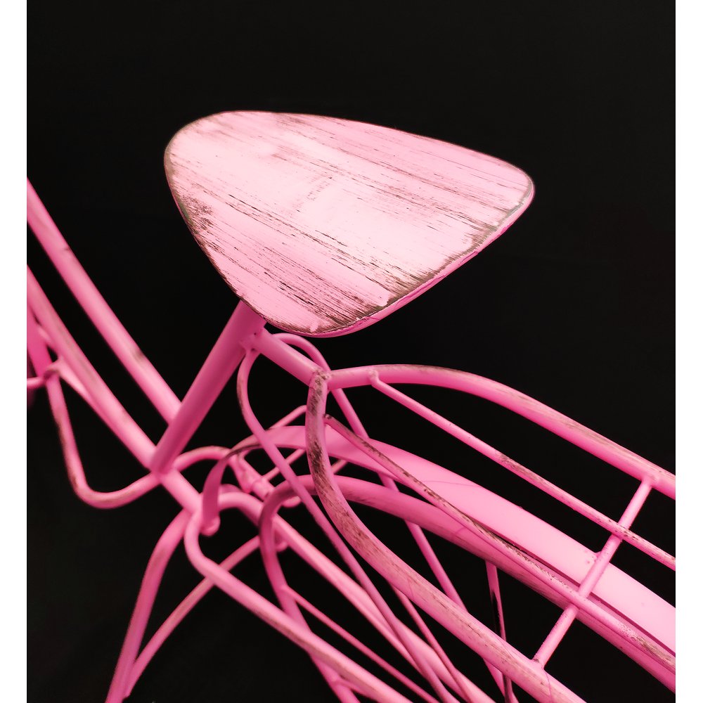 Fahrrad Metall Deko XL rose, L 113 x H 82 cm