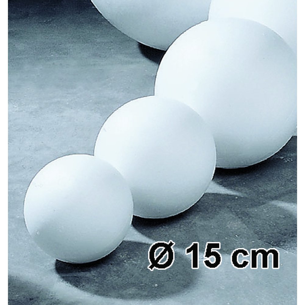 Styroporkugel (2 Halbschalen) weiß Ø 15 cm