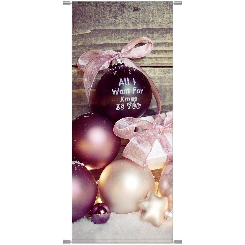 Banner All I Want For Xmas, 75 x 180 cm