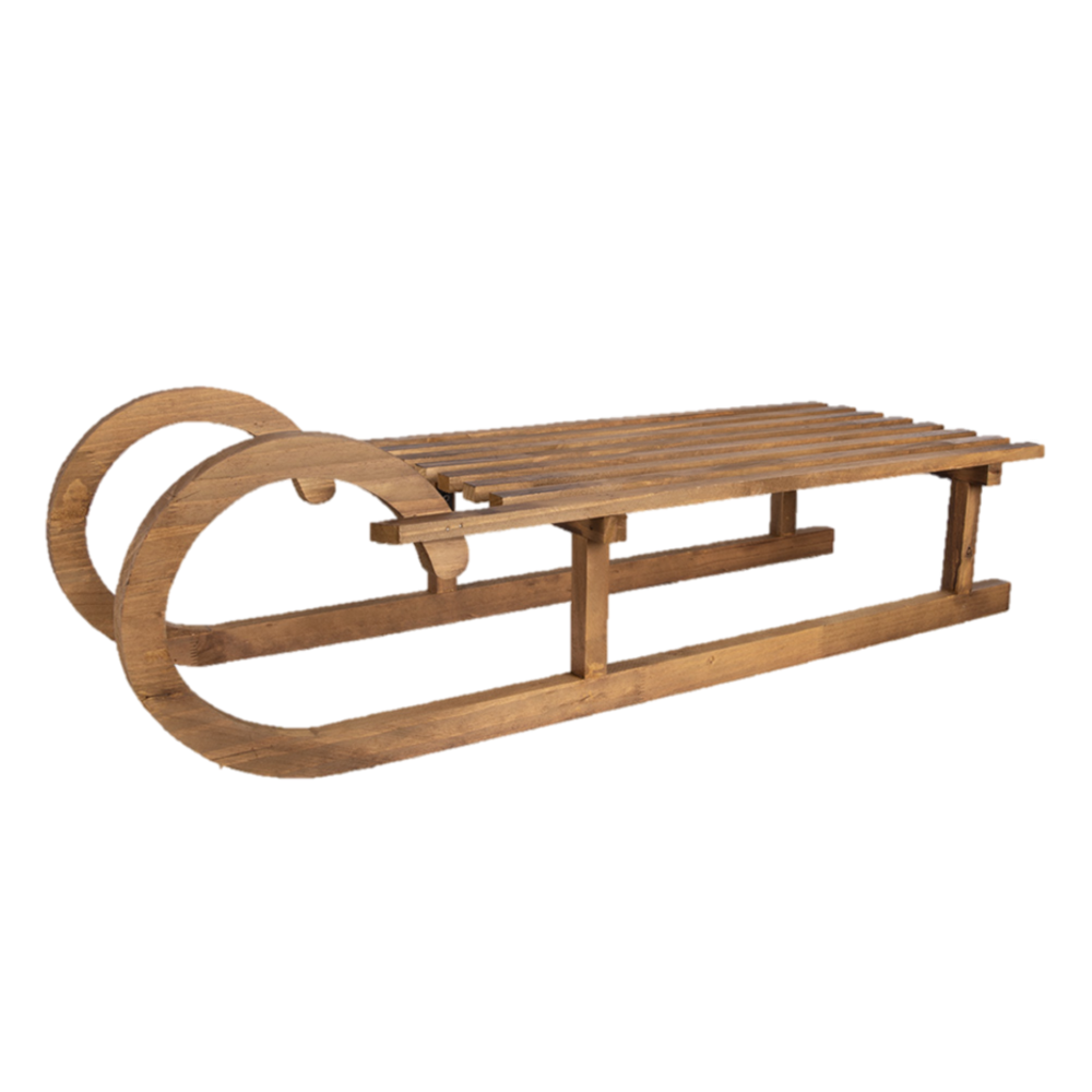 Schlitten Traditionell XL braun, 100 cm x 37 cm x Höhe 27 cm