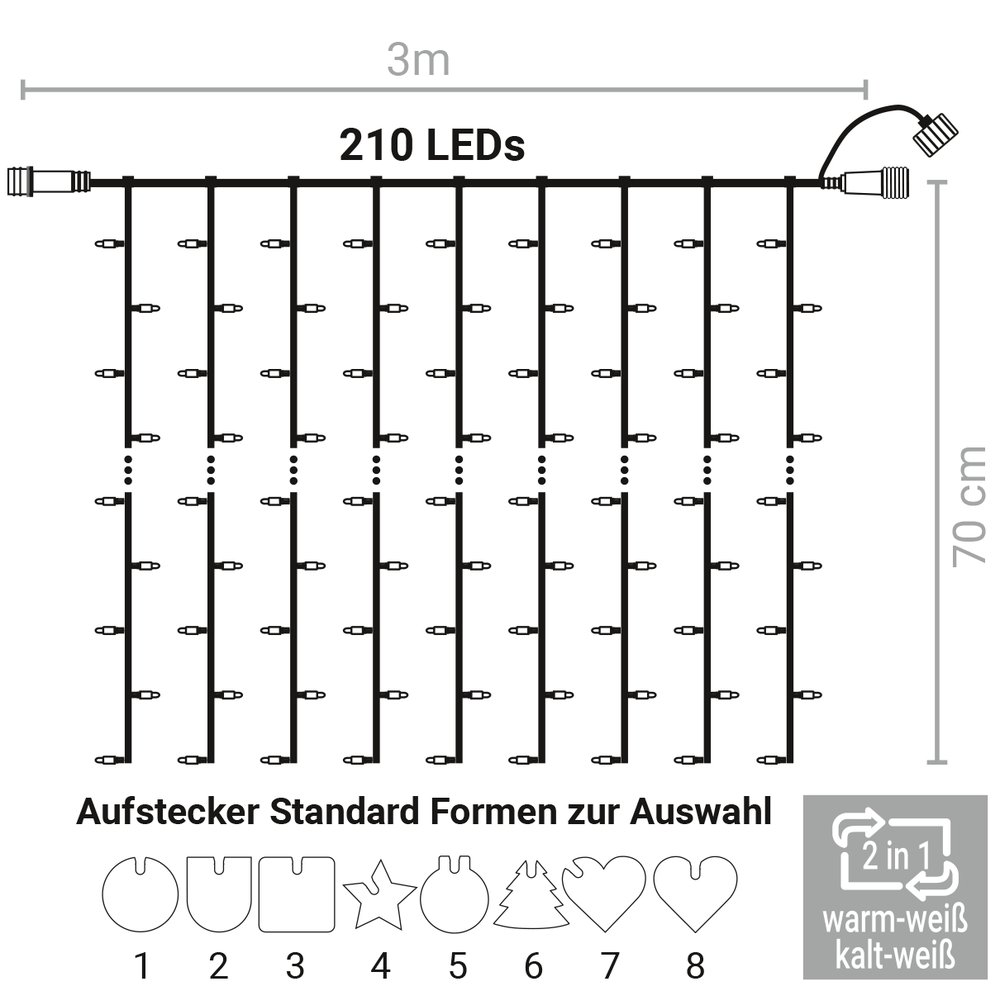 LumiClick Lichtvorh. 70 + S 3x