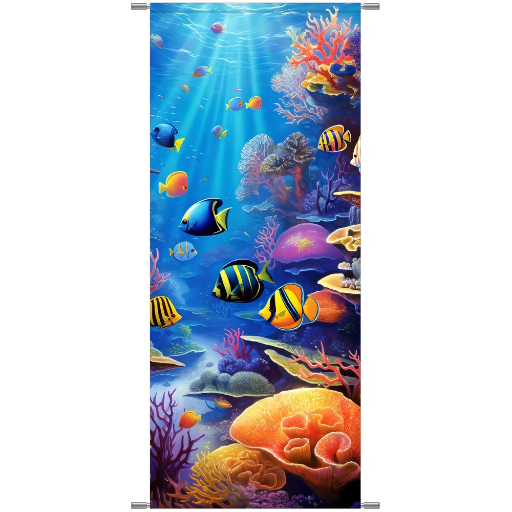Banner Korallen+Fische Tropic bunt,75 x 180 cm