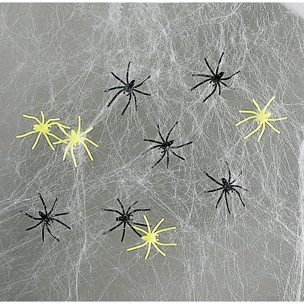 Spinngewebe + Spinnen weiß