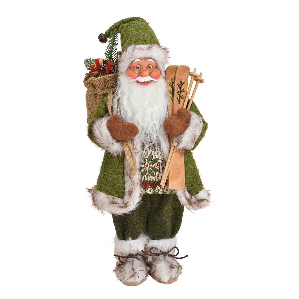 Nikolaus Nostalgisch grau/grün,H 46 cm