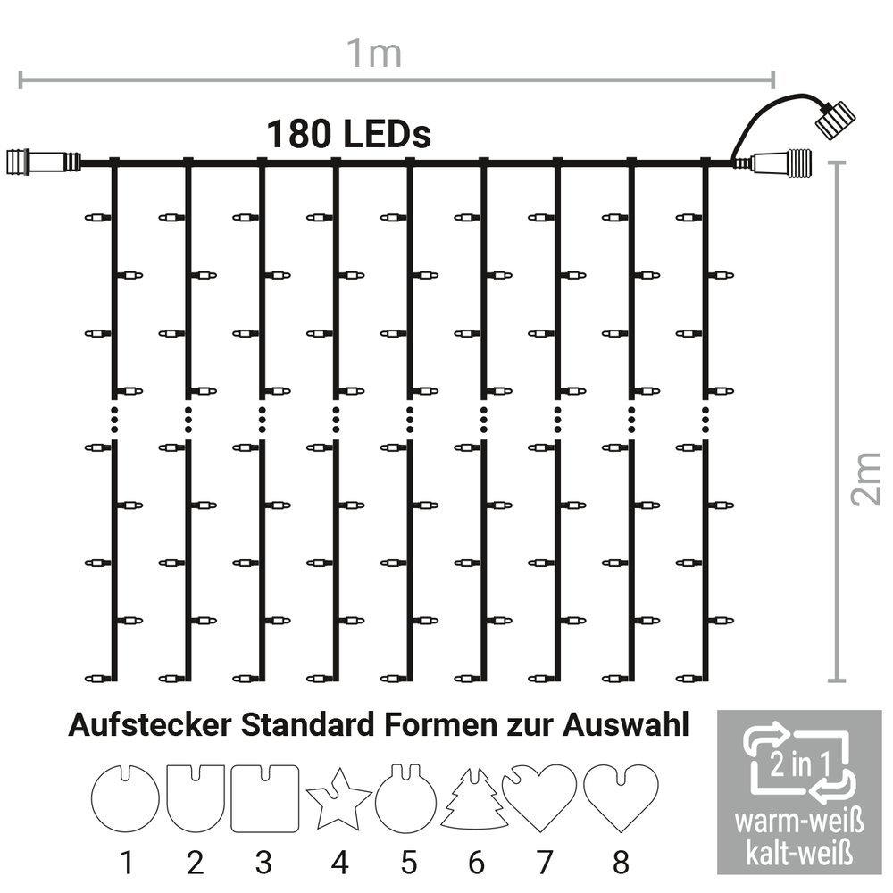 LumiClick Lichtvorhang 180 + S