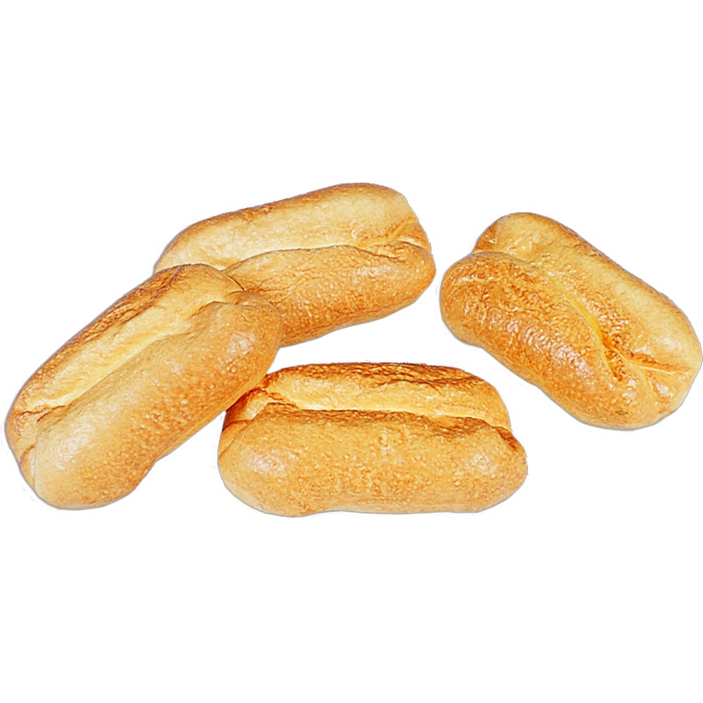 Brötchen länglich Kunststoff, 10 x 6 cm