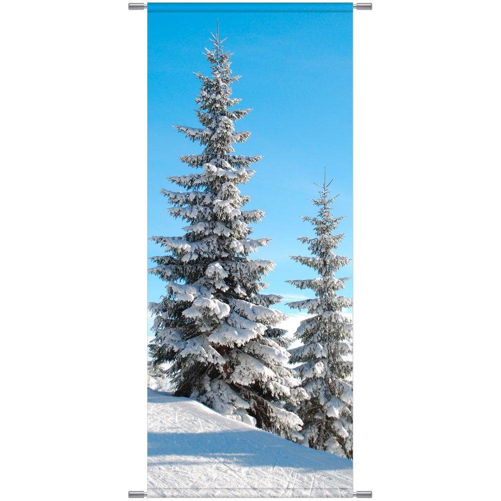 Banner Schneetanne, 75 x 180 cm