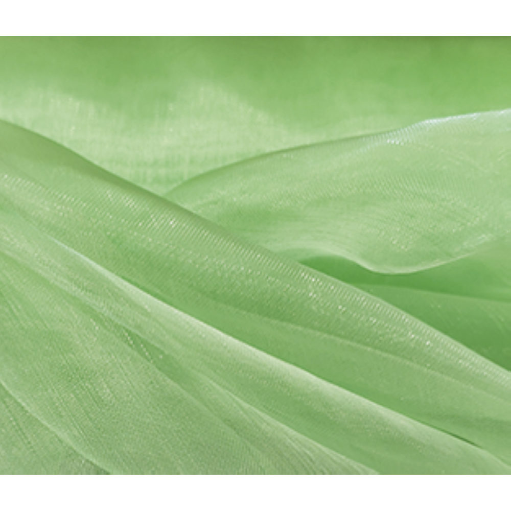 Organza Stoff grasgrün, 145 cm breit