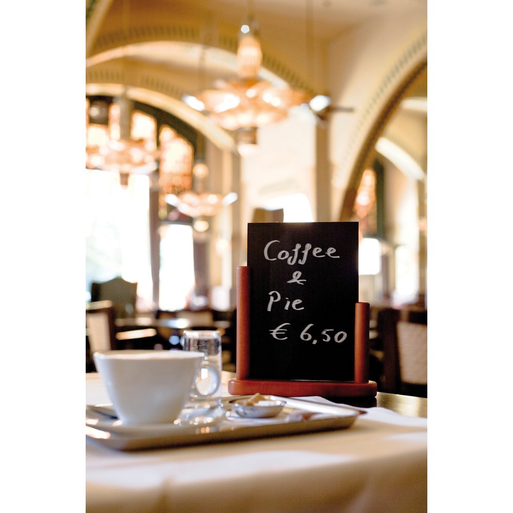 Info-Schiefertafel Elegant mahagoni, DIN A6