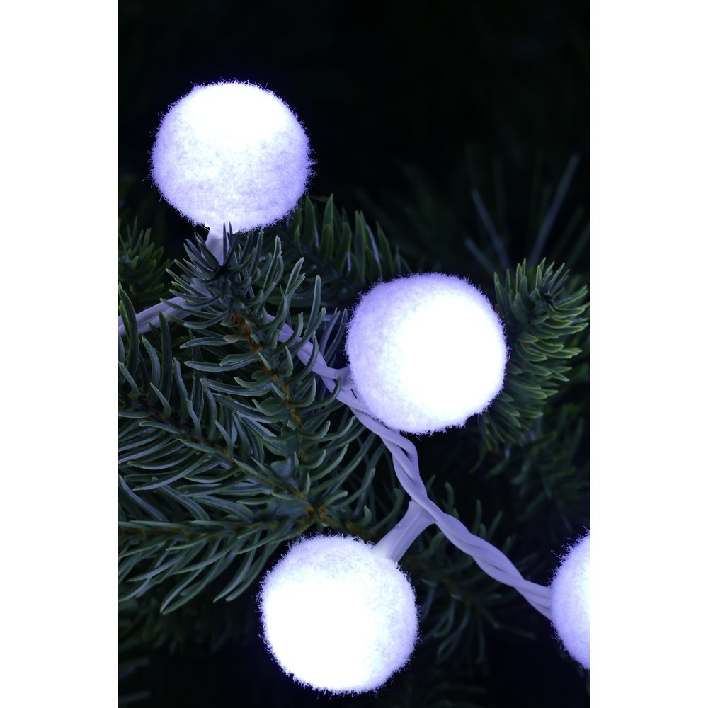 Lichterkette Baumwol kalt-weiß 128 LEDs