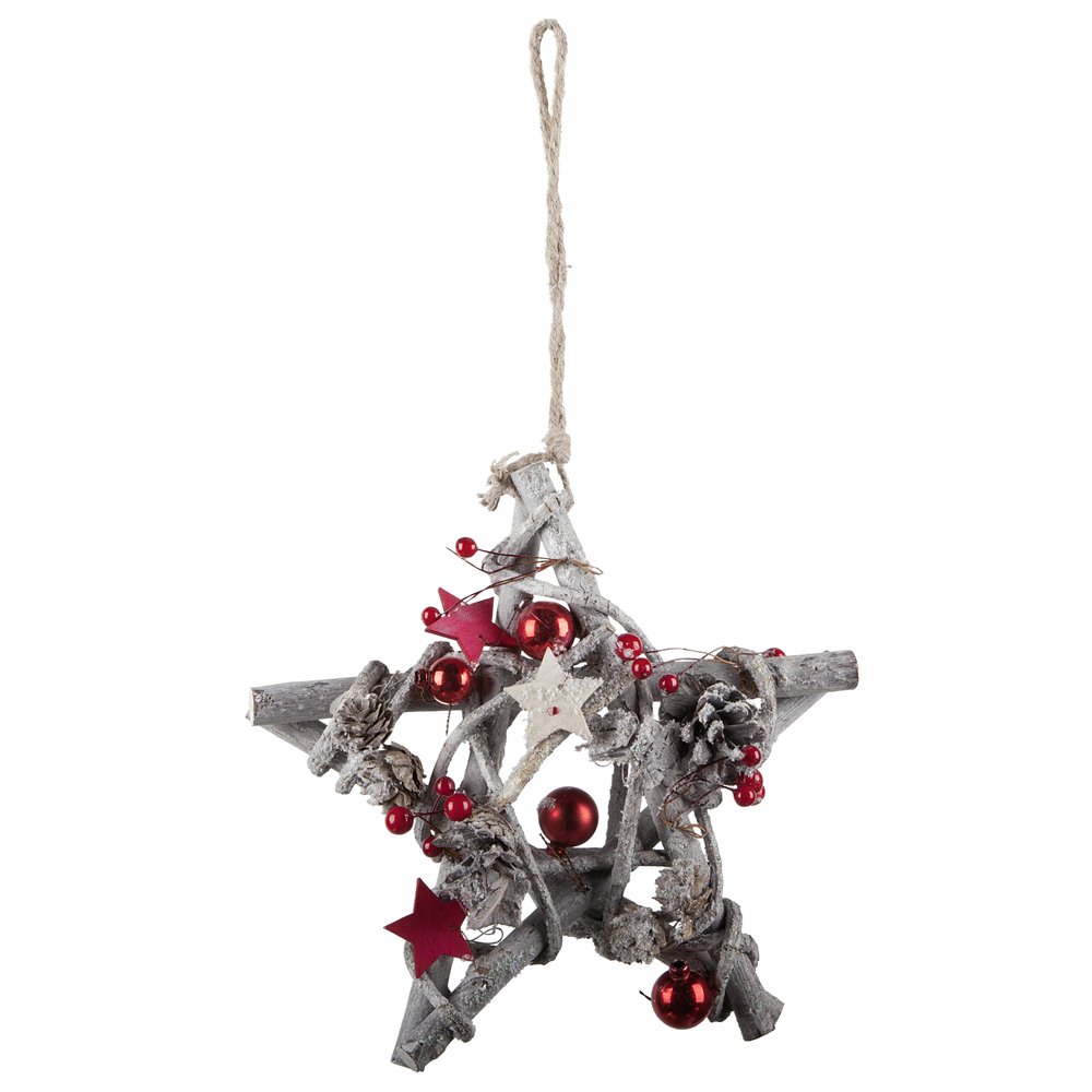 Frosty Stern mit Kugeln, 25 cm