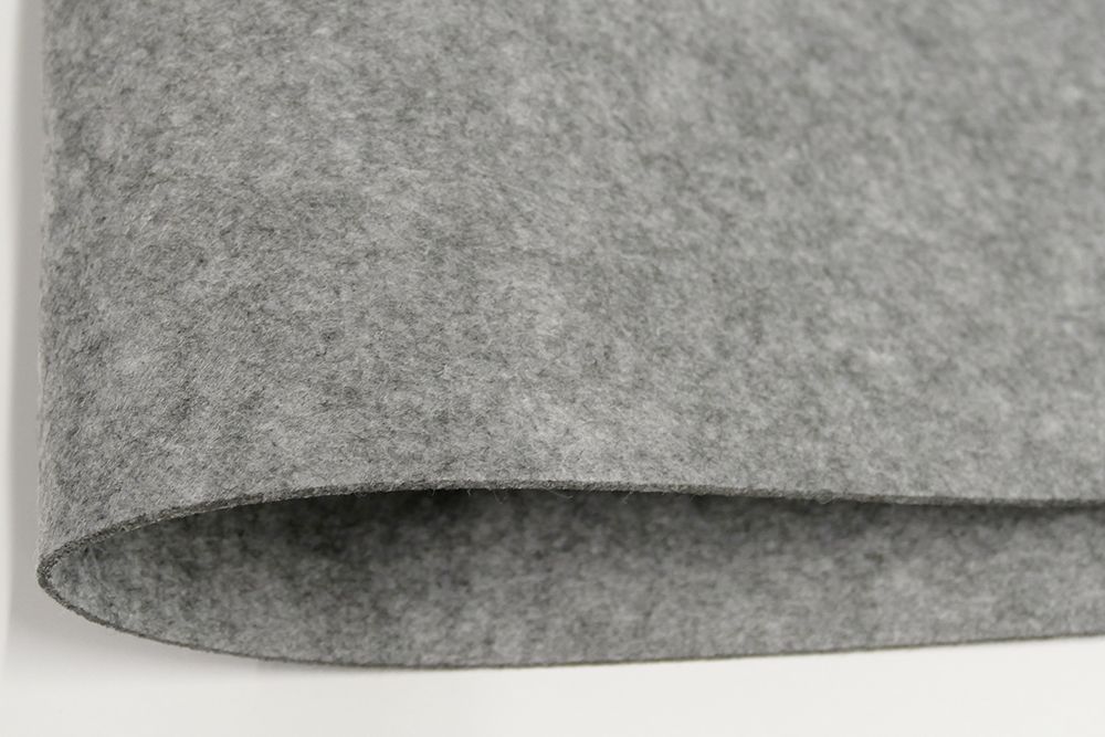 Filzplatte hellgrau-meliert, 3 mm, 75 x 50 cm