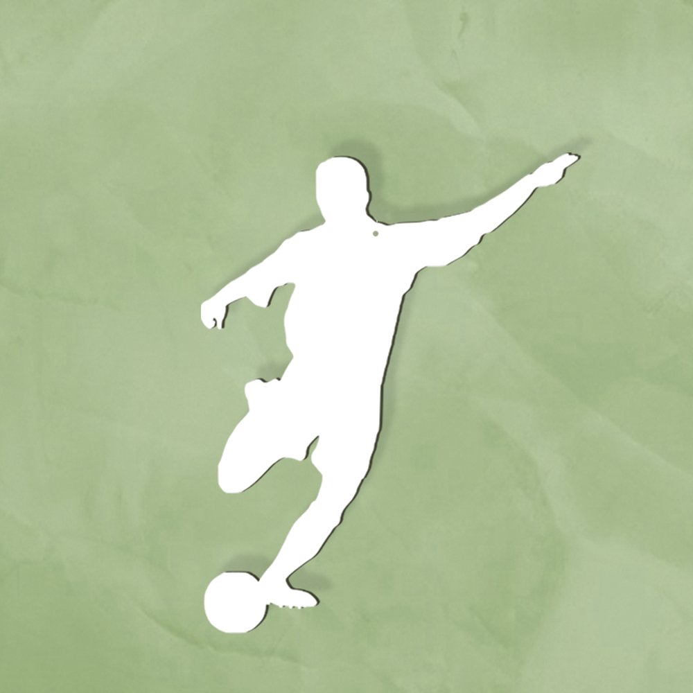 Display 2D Fußballspieler weiß, 39 x 50 cm