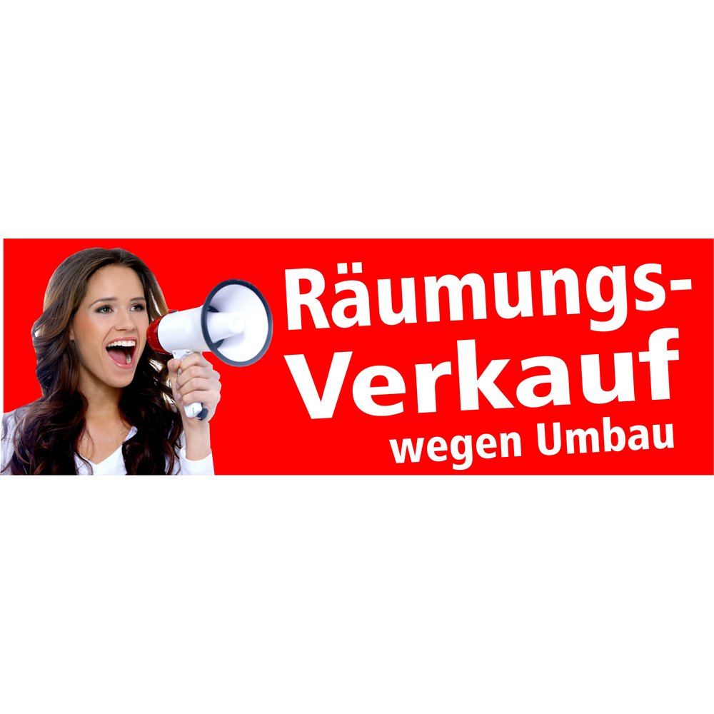 Ankleber Räumung/Umbau 90 x 30 cm