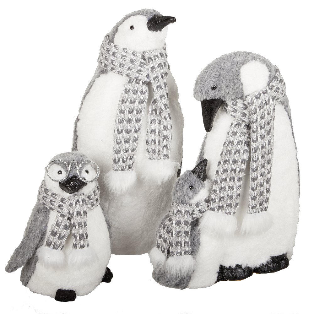 Pinguin Cool stehend grau/weiß, H 43 cm