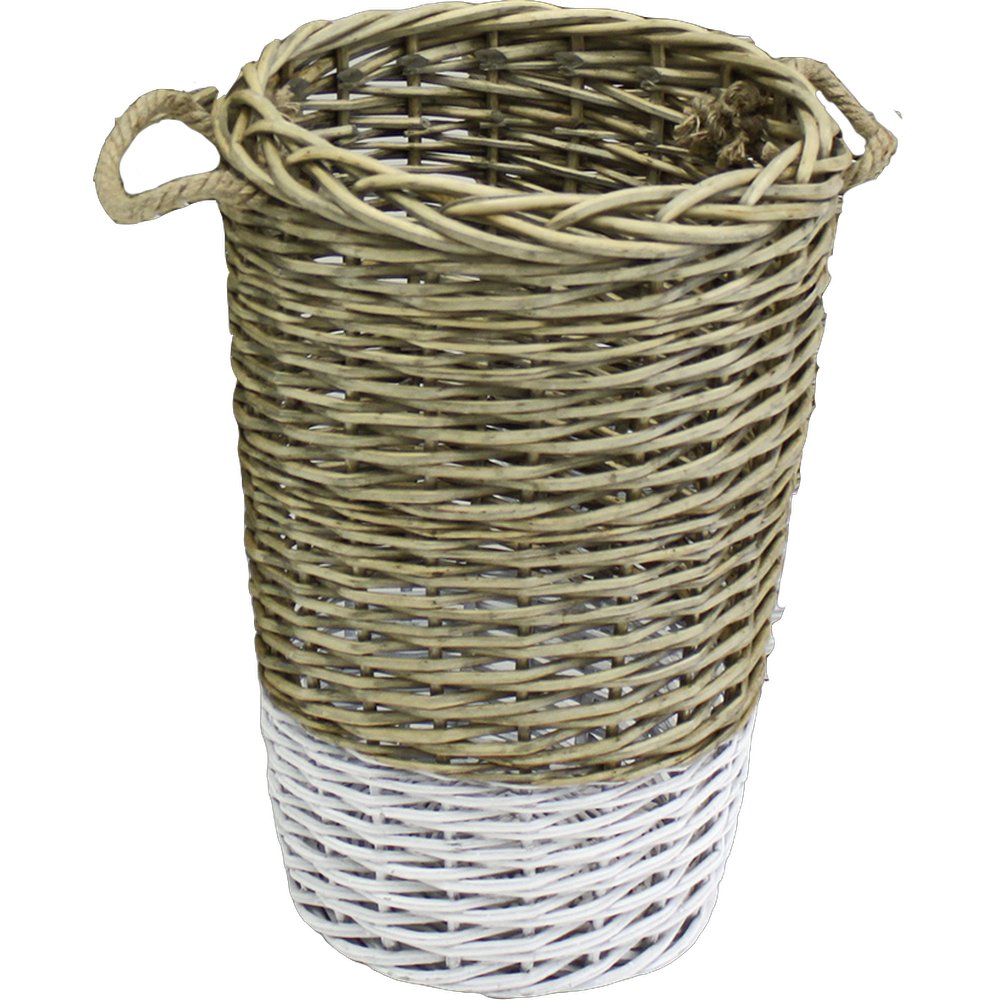 Korb Weidengeflecht natur-weiß, 34 x 53 cm