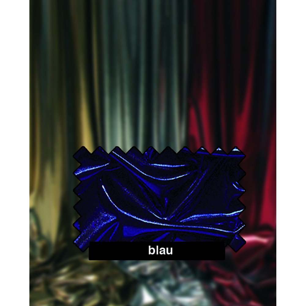 Stoff Avenue blau-hochglanz, 112 cm breit