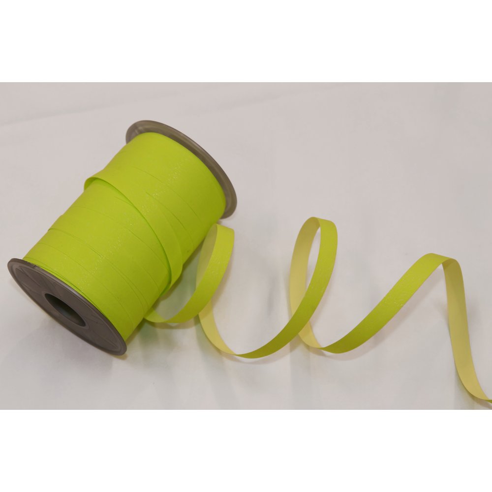 Ringelband Bicolour/zweifarbig limette-blassgrün, 10 mm x 200 m
