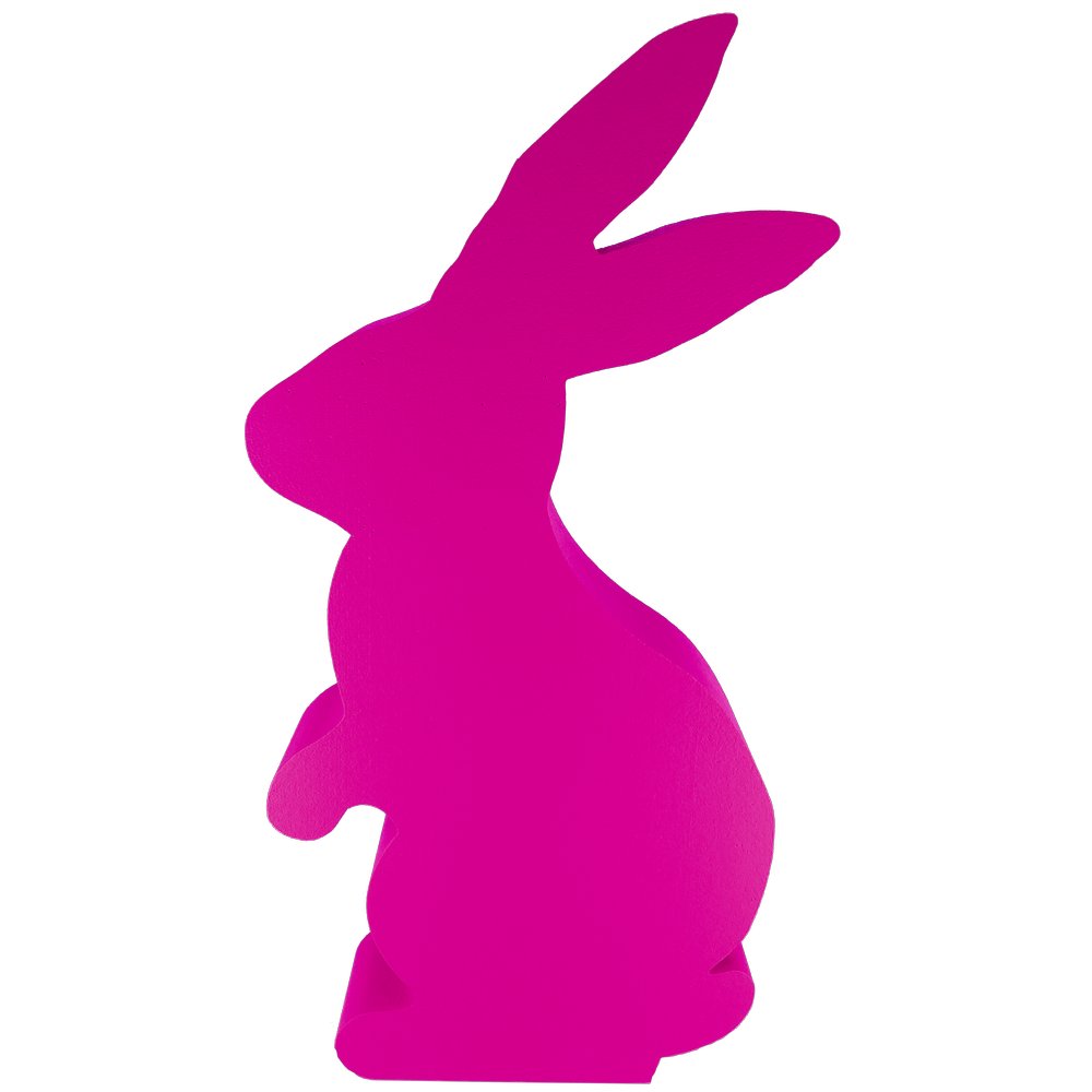 Hase stehend Styrofoam pink