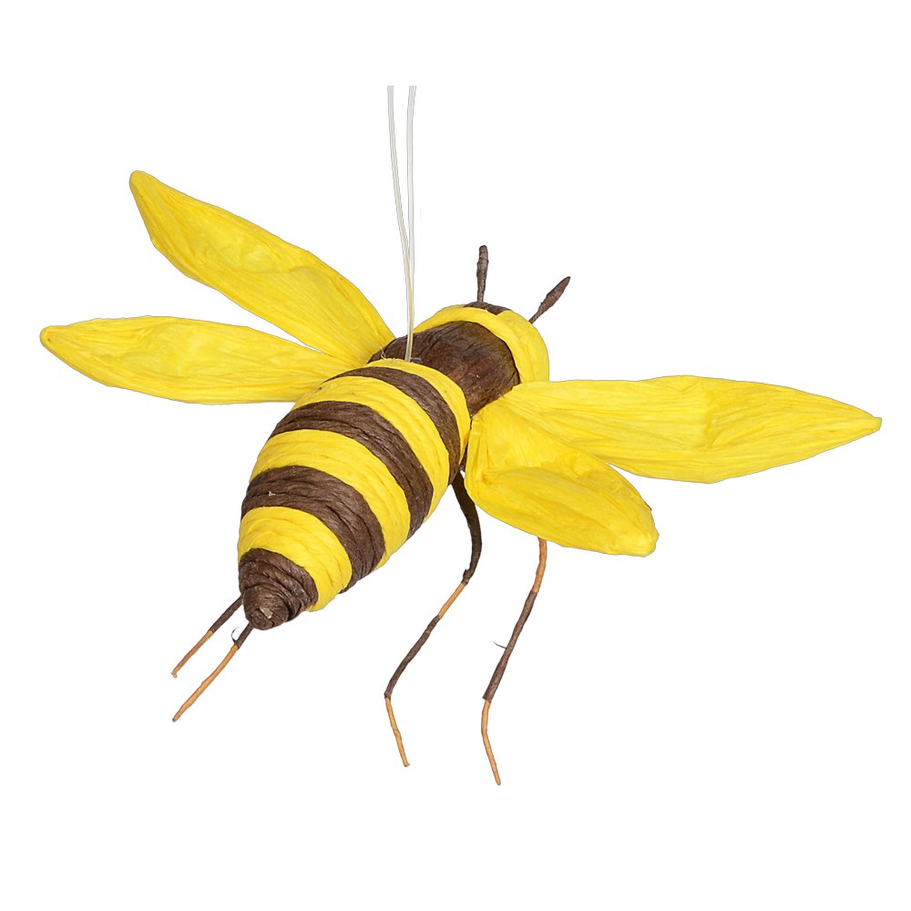 Biene Paper gelb-braun M, 14 x 13 x 8 cm