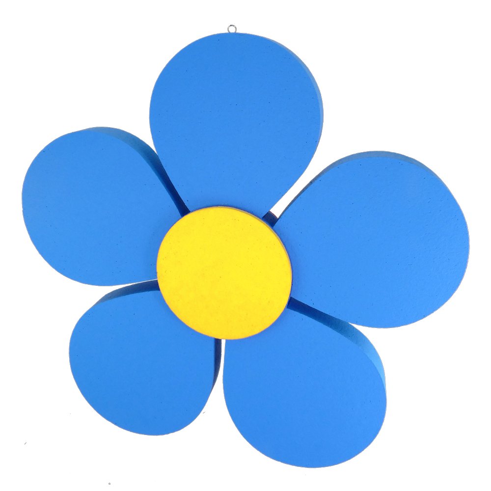 Blütenkopf Styrofoam blau-gelb, Ø 30 cm