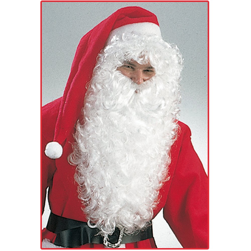 Nikolausbart superlang weiß, 50 cm