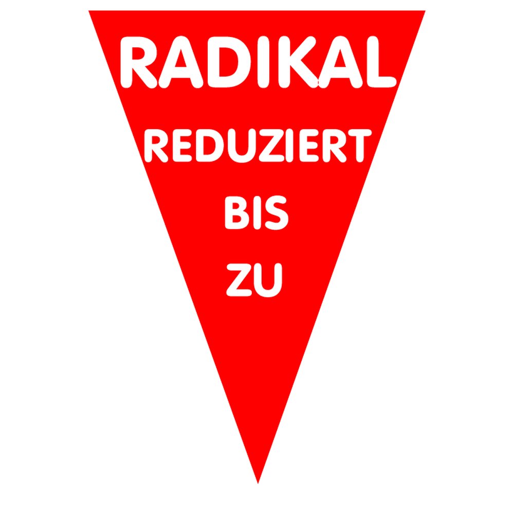 Ankleber Radikal Reduziert 48 x 68 cm