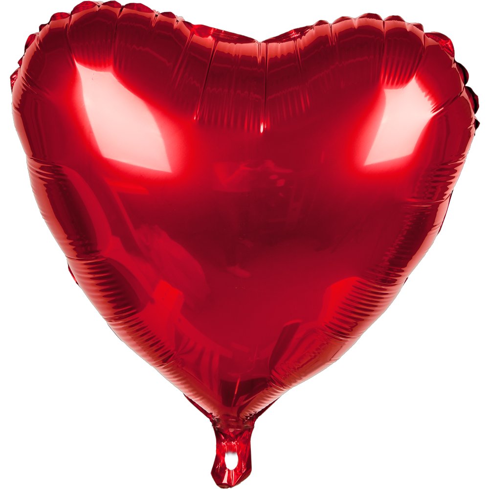 Folienballon Herz rot, 45 cm