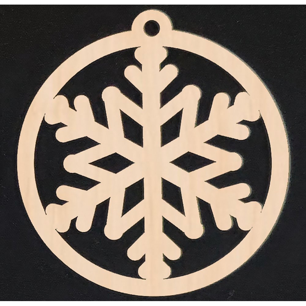 Anhänger Eiskristall rund D2 natur, Ø 9,5 cm