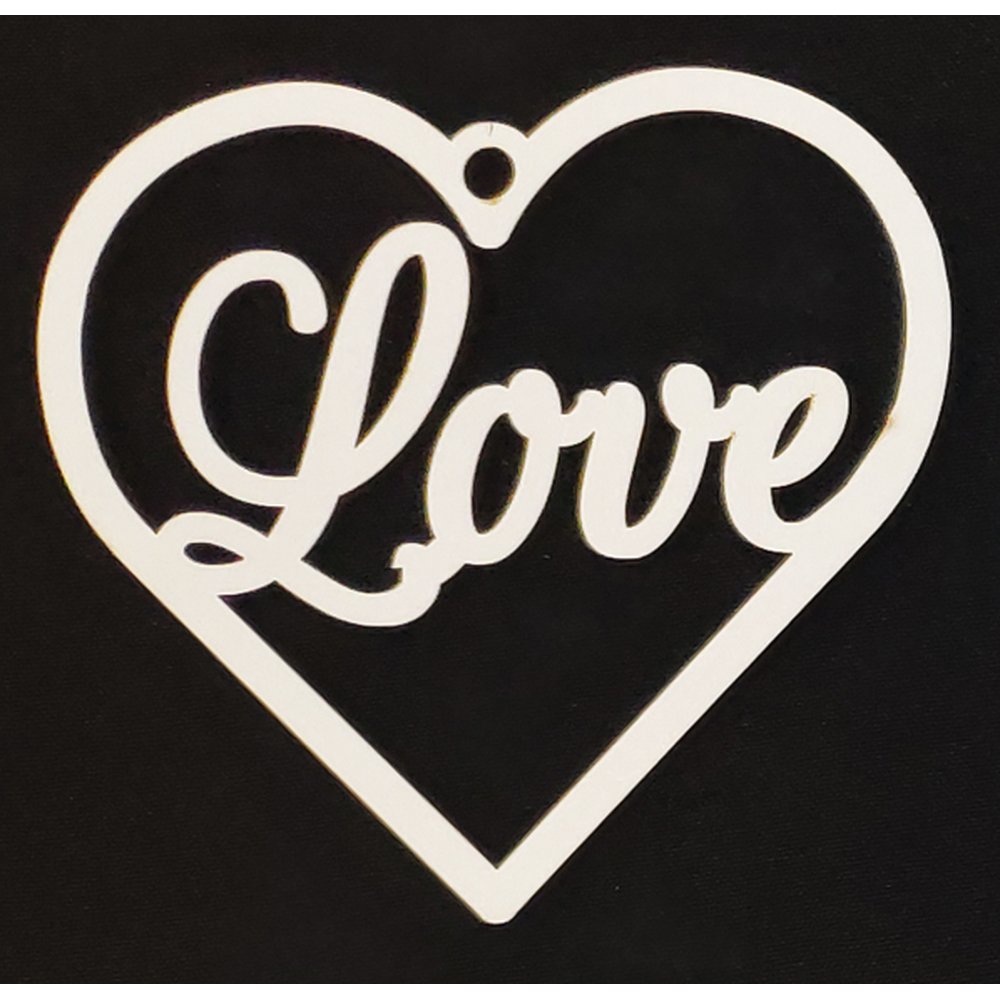 Anhänger Herz-Love weiß, Ø 9,5 cm