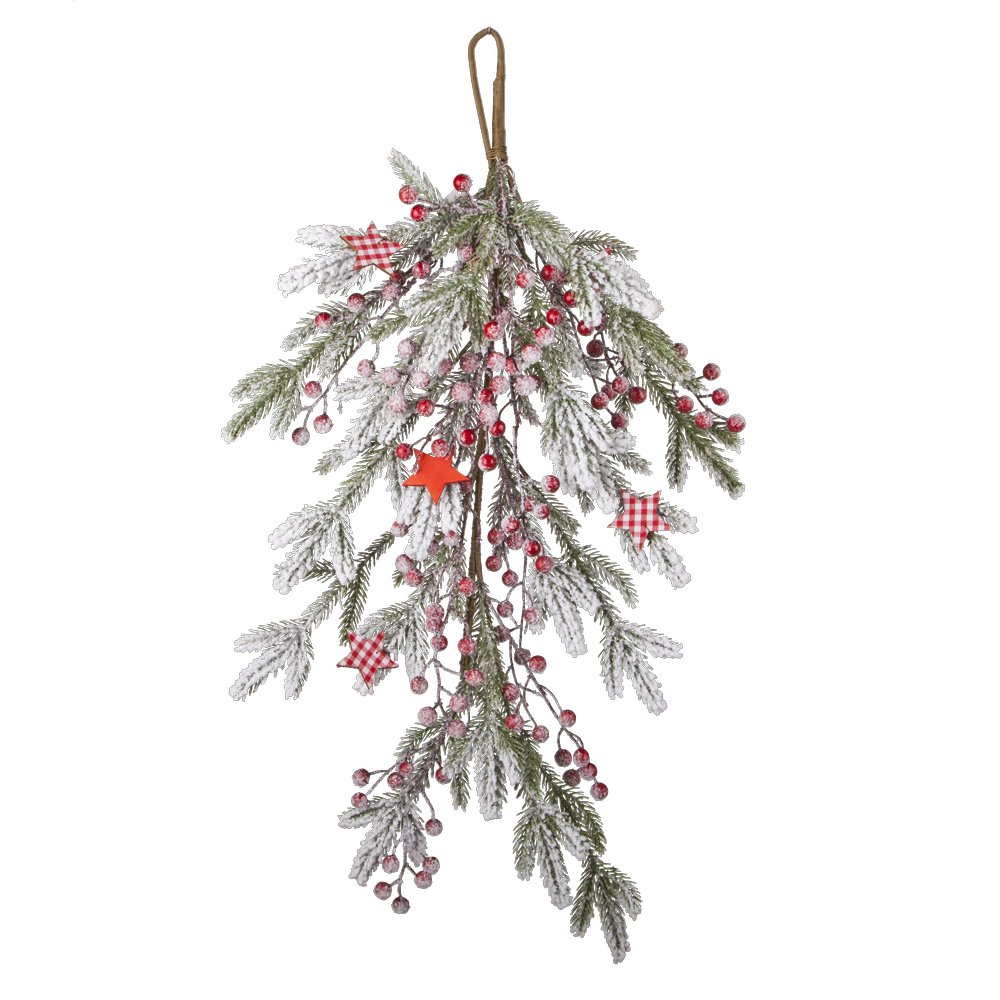 Tannenhänger Winter-Xmas grün/weiß/rot, H 75 cm