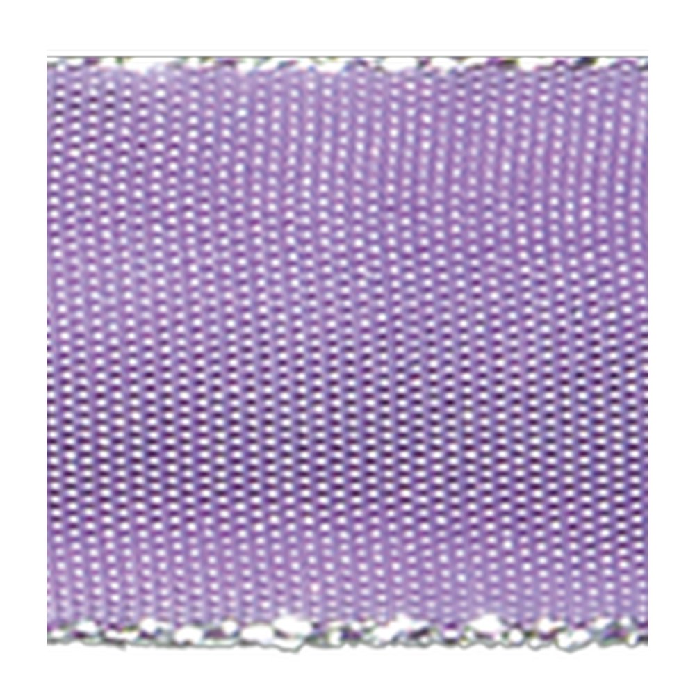 Band mit Drahtkante flieder-silber, 25 mm x 25 m