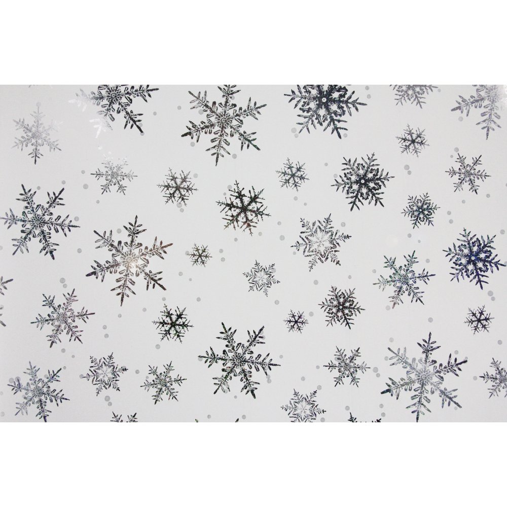 Geschenkpapier Eiskristalle weiß, 50 cm x 50 m