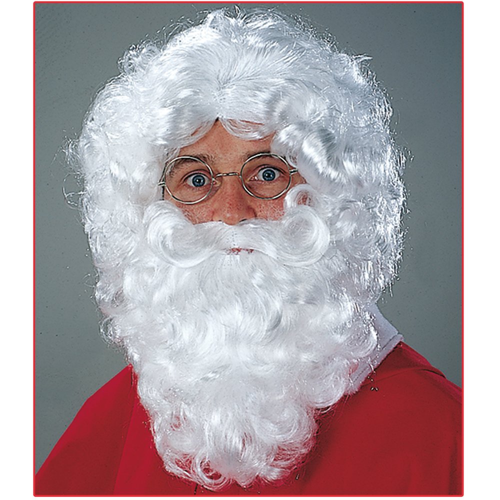 Nikolausbart gelockt weiß, unisize