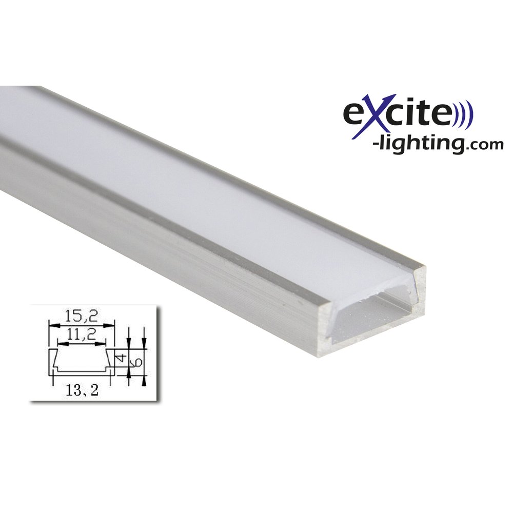 ExStripe Profil flach silber-eloxiert,1m