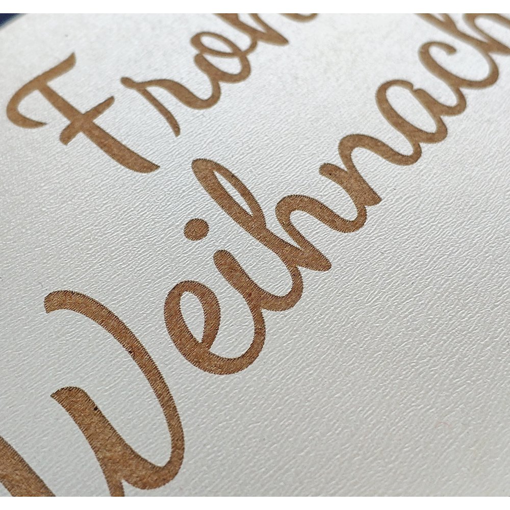 Anhänger Frohe Weihnachten weiß, Ø 9,5 cm