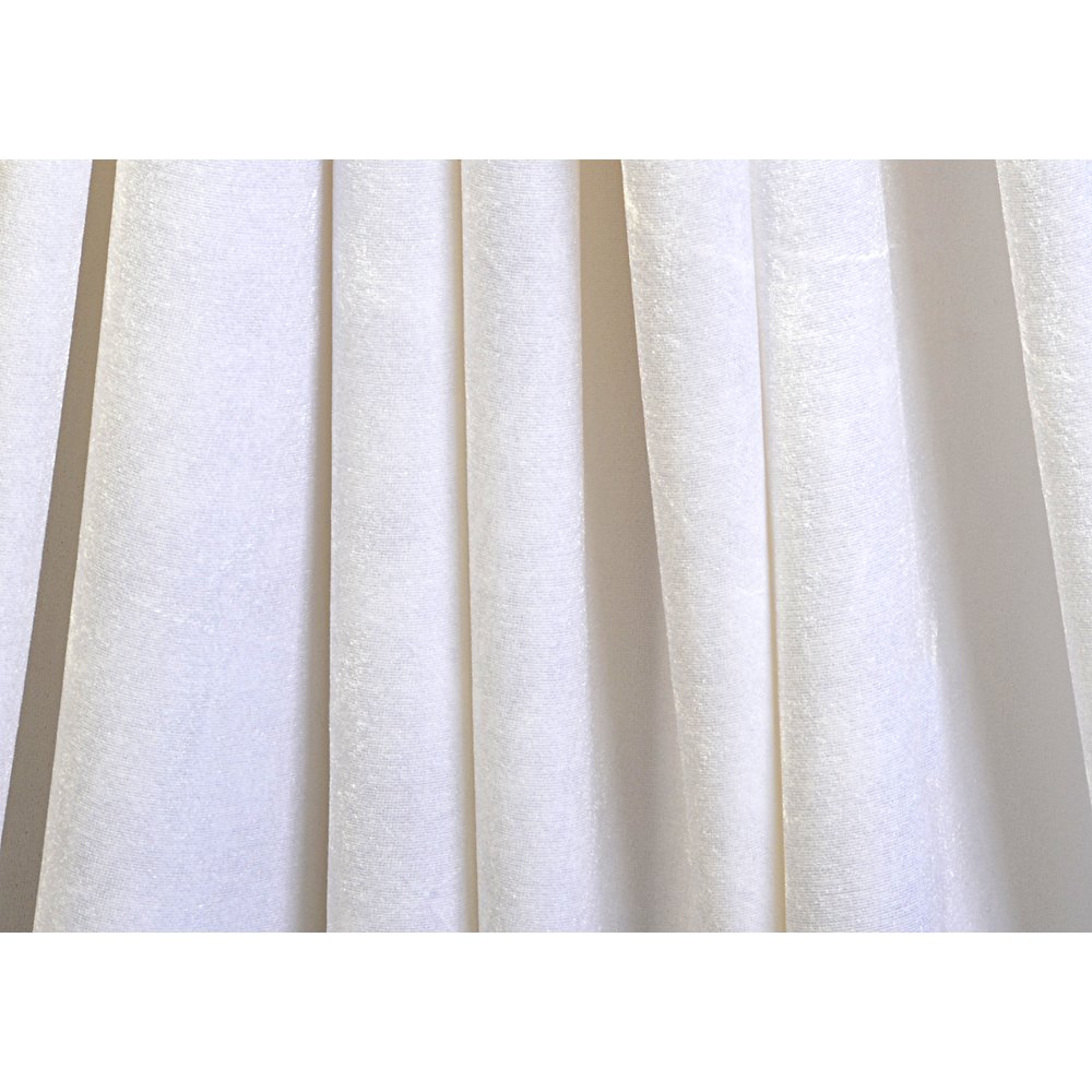 Samt Stoff Chopin weiß, 150 cm breit