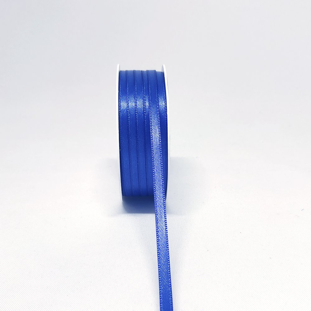 Doppelsatinband dunkelblau, 6 mm x 50 m